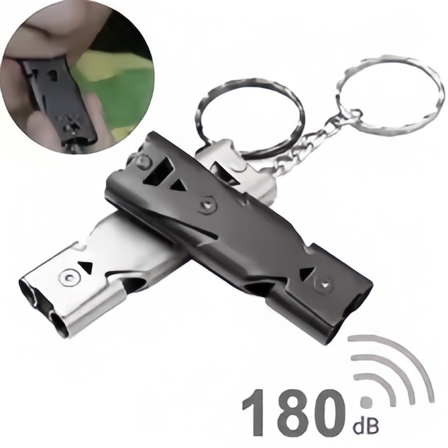 Emergency Whistle Loud - Porte-clés sifflet de survie, alarme de