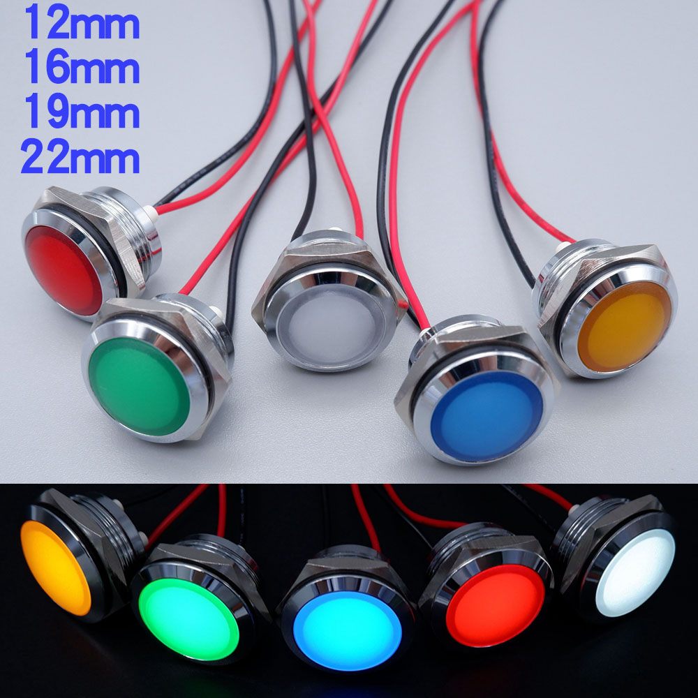 Signal Panel Orange - Indicateur LED en métal 12mm 16mm