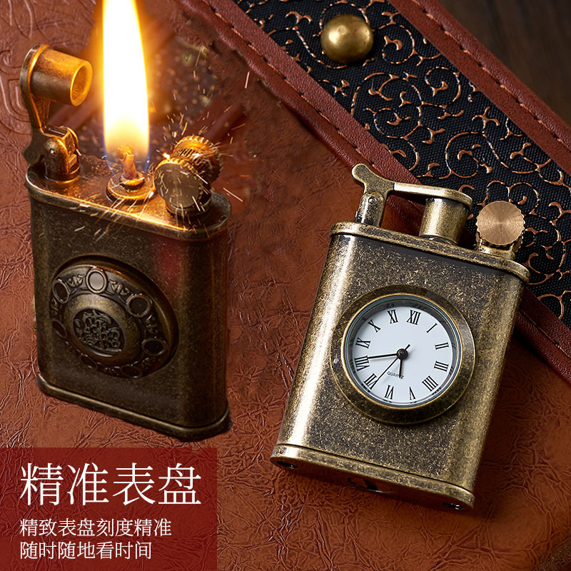 Fire Starting Kit - Briquet à kérosène vintage pour homme,