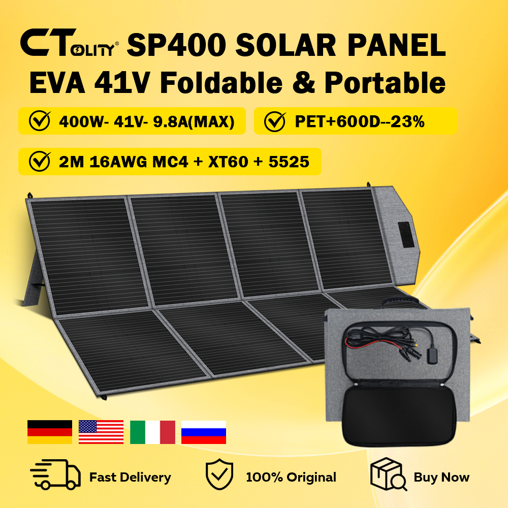 Solar Emergency Charger - CTOLITY SP400 panneau solaire Portable 400W