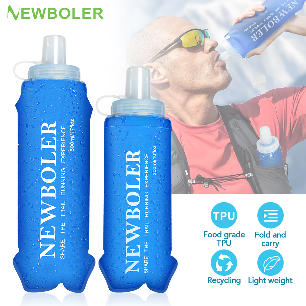 Water Bag Collapsible - NEWBOLER 300/500ML bouteille d'eau TPU pliant
