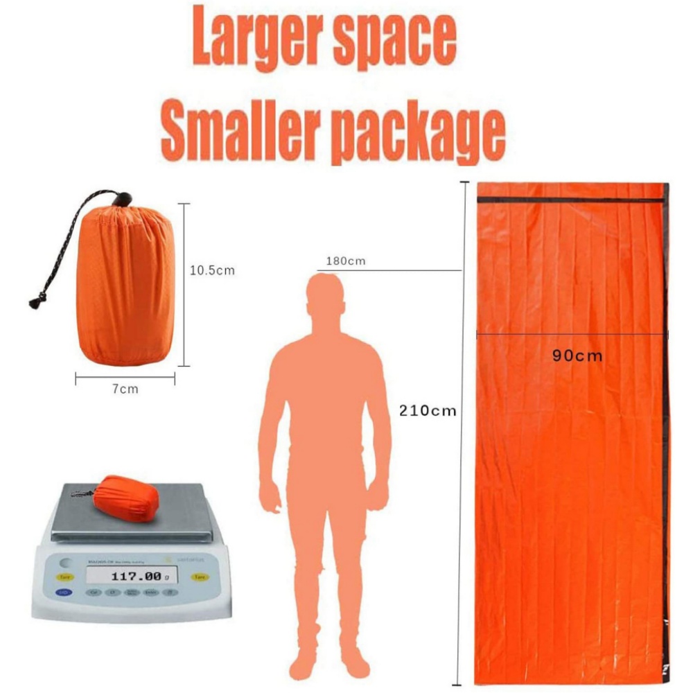 Emergency Mylar Tent - Couverture Thermique Réutilisable Imperméable en Mylar,