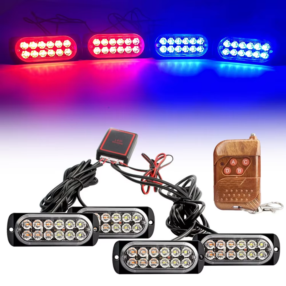 Sos Light Strobe - Feux stroboscopiques LED 4x12 pour voiture