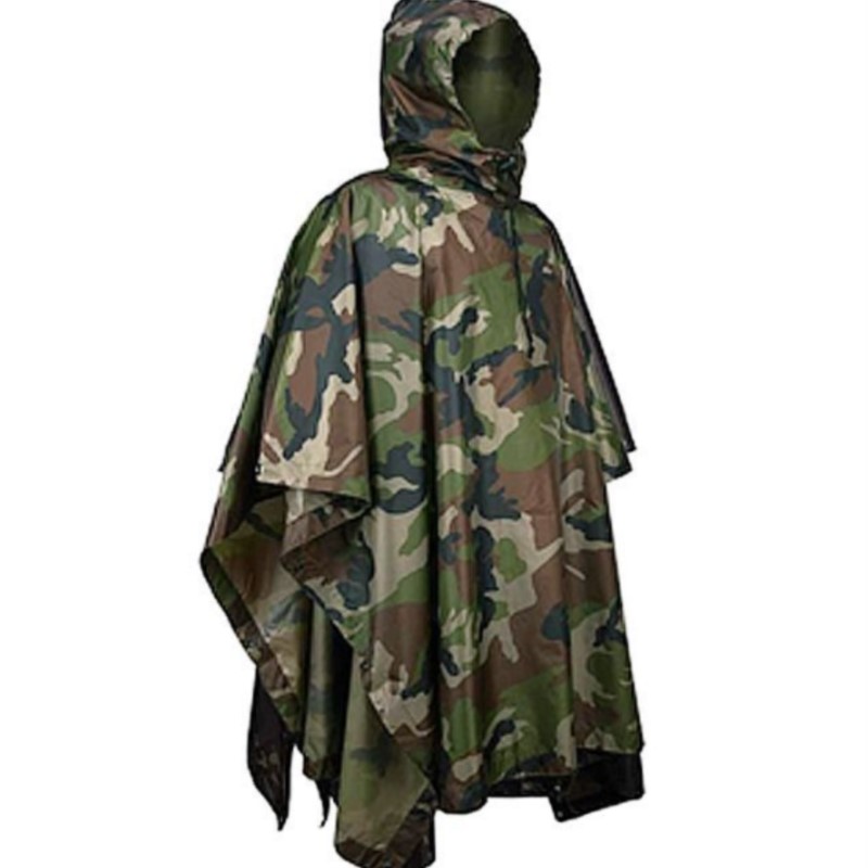 Emergency Poncho Rain - Imperméable tactique camouflage en PVC/PU, poncho