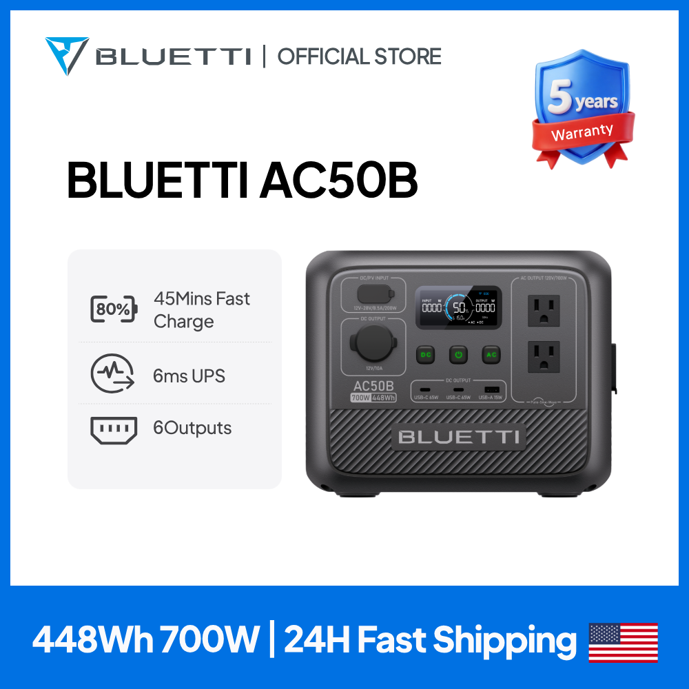Solar Emergency Charger - Station d'alimentation portable BLUETTI AC50B 700W