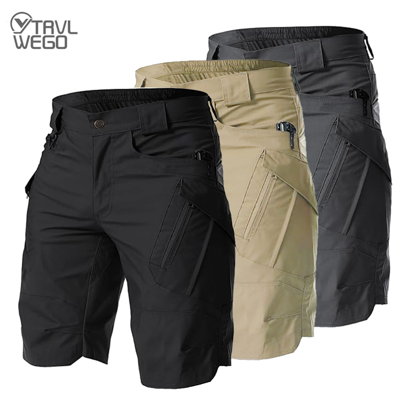 Fishing Kit Compact - Shorts tactiques cargo pour hommes TRVLWEGO,