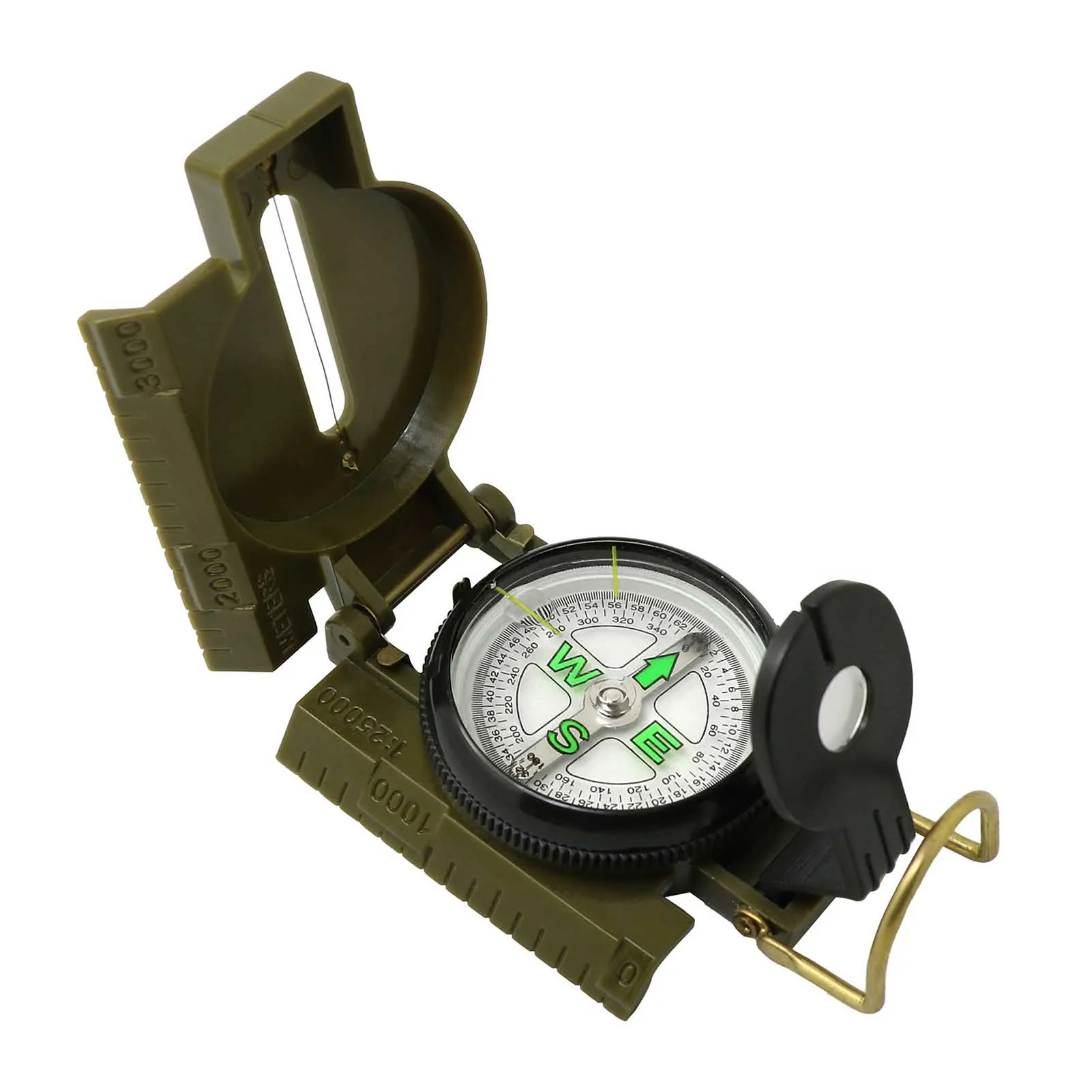 Compass Lensatic - Boussole Lensatic phosphorescente multifonctionnelle portable pour