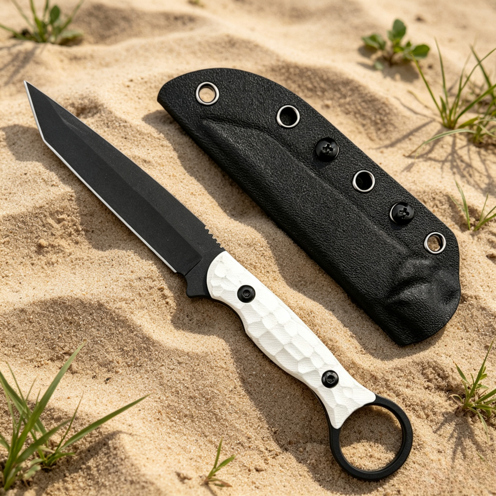 Bushcraft Knife Fixed - Couteau droit de camping léger pour