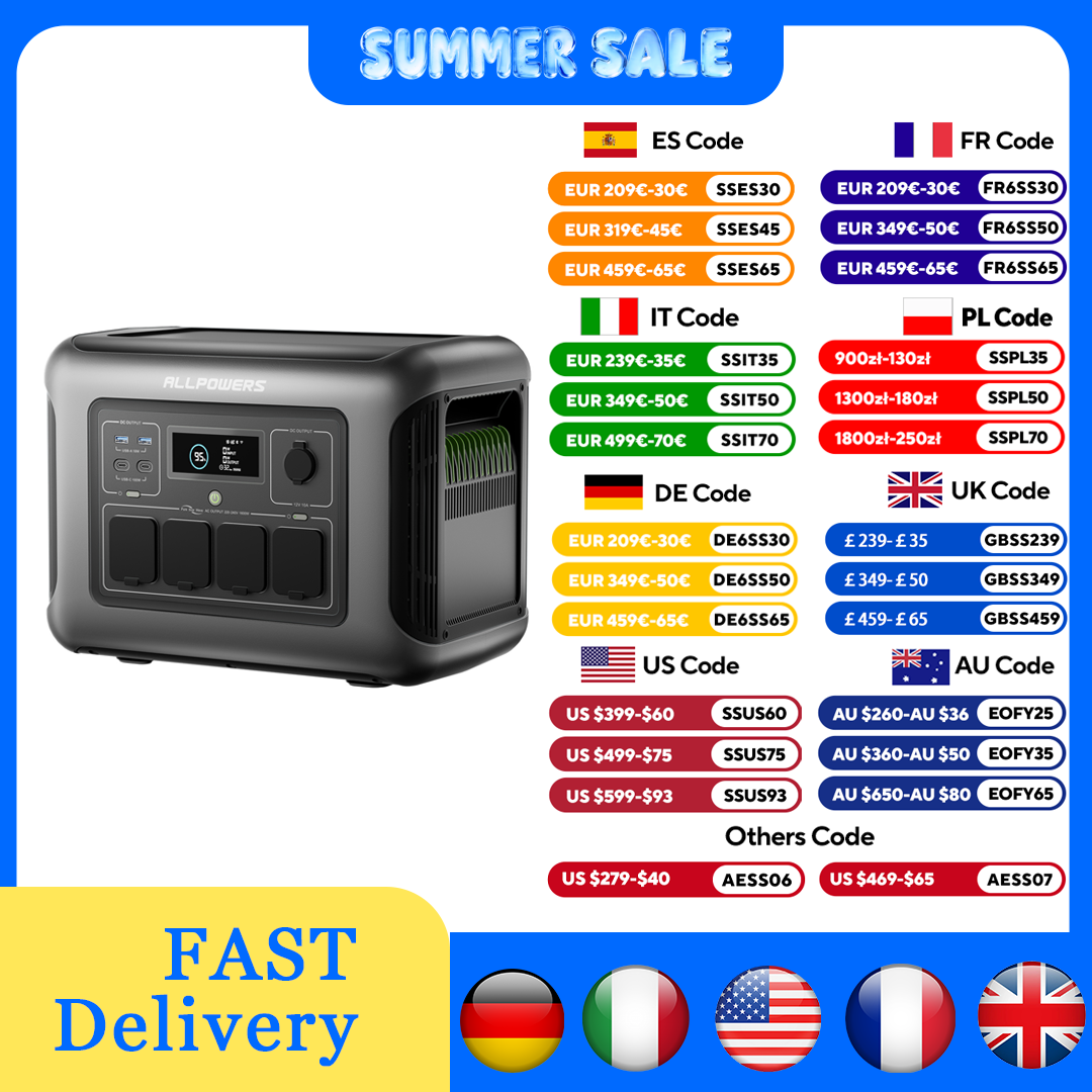 Solar Emergency Charger - ALLPOWERS R1500 LITE centrale électrique Portable