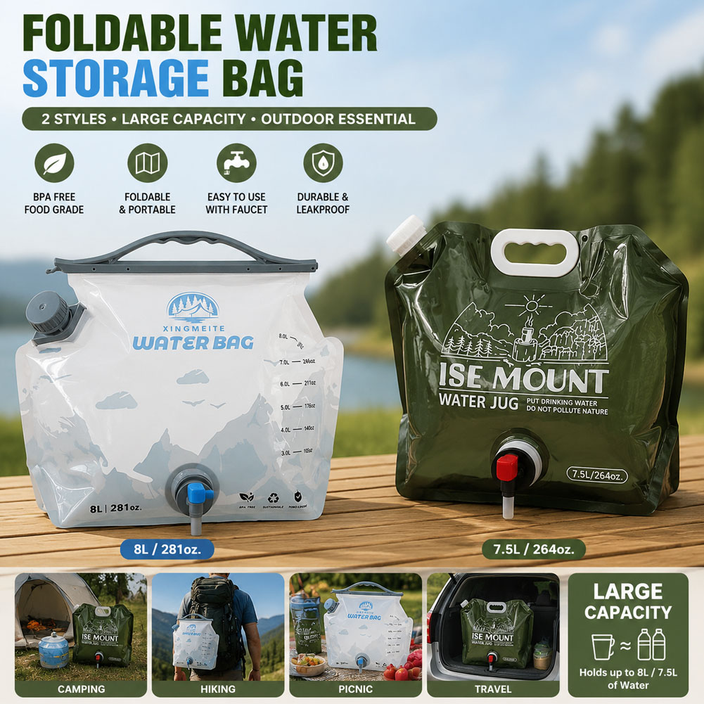 Water Bag Collapsible - Conteneur d'eau pliable de grande capacité