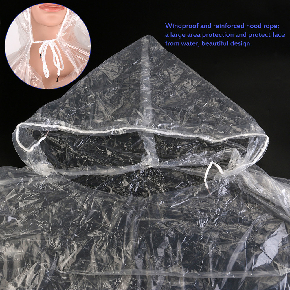 Emergency Poncho Rain - 10 pièces de ponchos de pluie