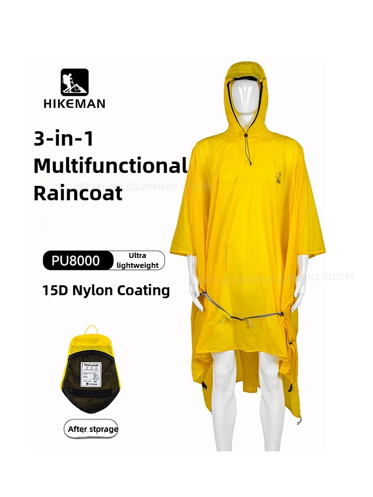 Emergency Poncho Rain - Housse imperméable 15D/210T, Poncho de pluie