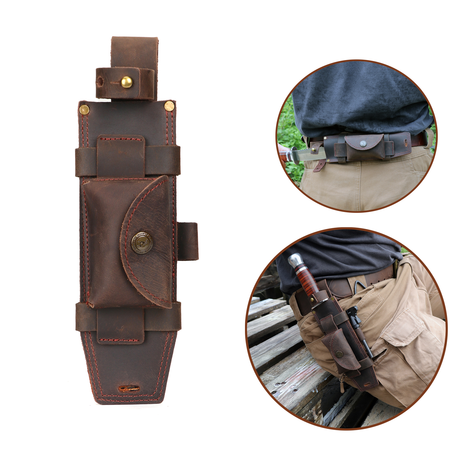 Étui en cuir Tourbon pour cout - Bushcraft Knife Fixed avis et prix