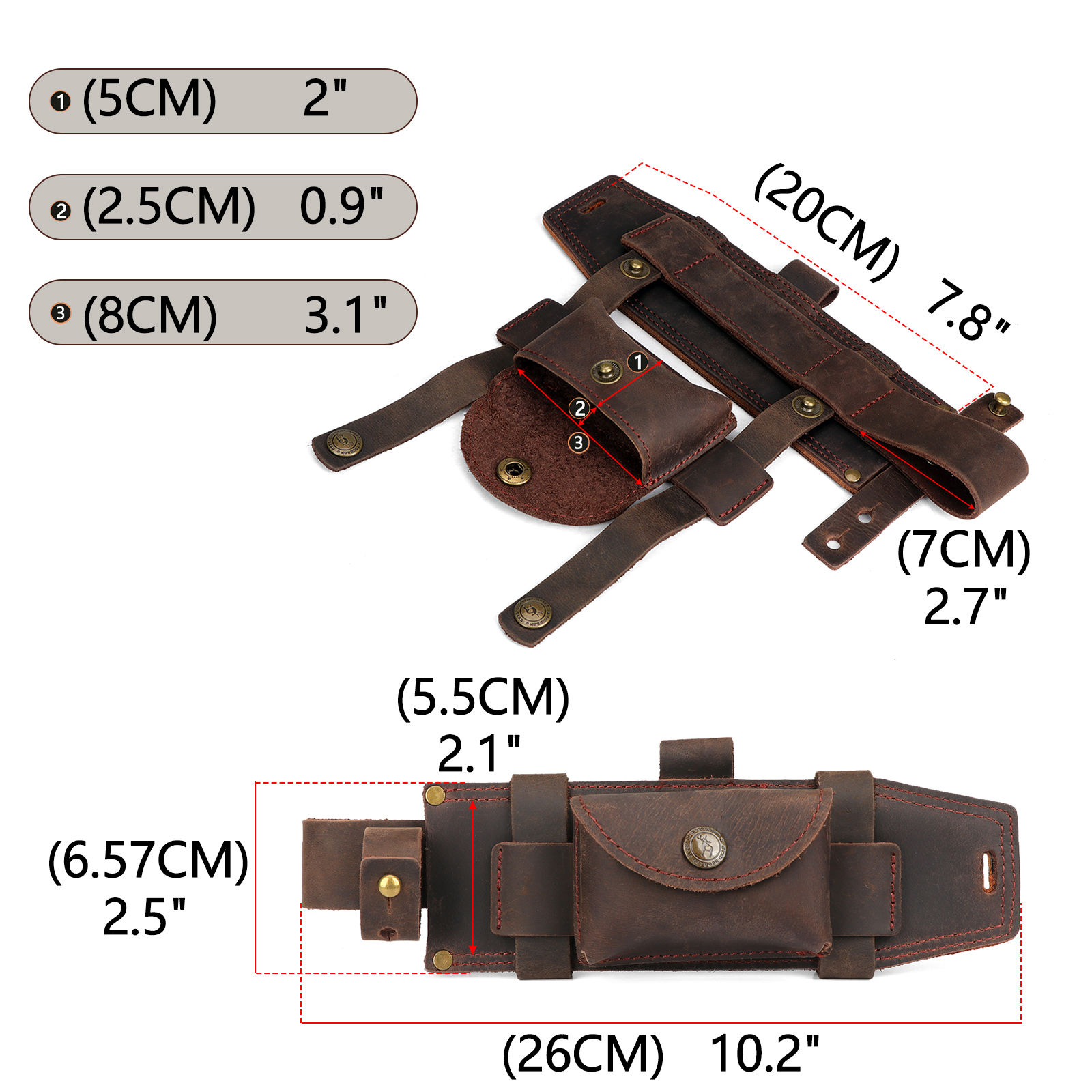 Étui en cuir Tourbon pour cout - Bushcraft Knife Fixed avis et prix