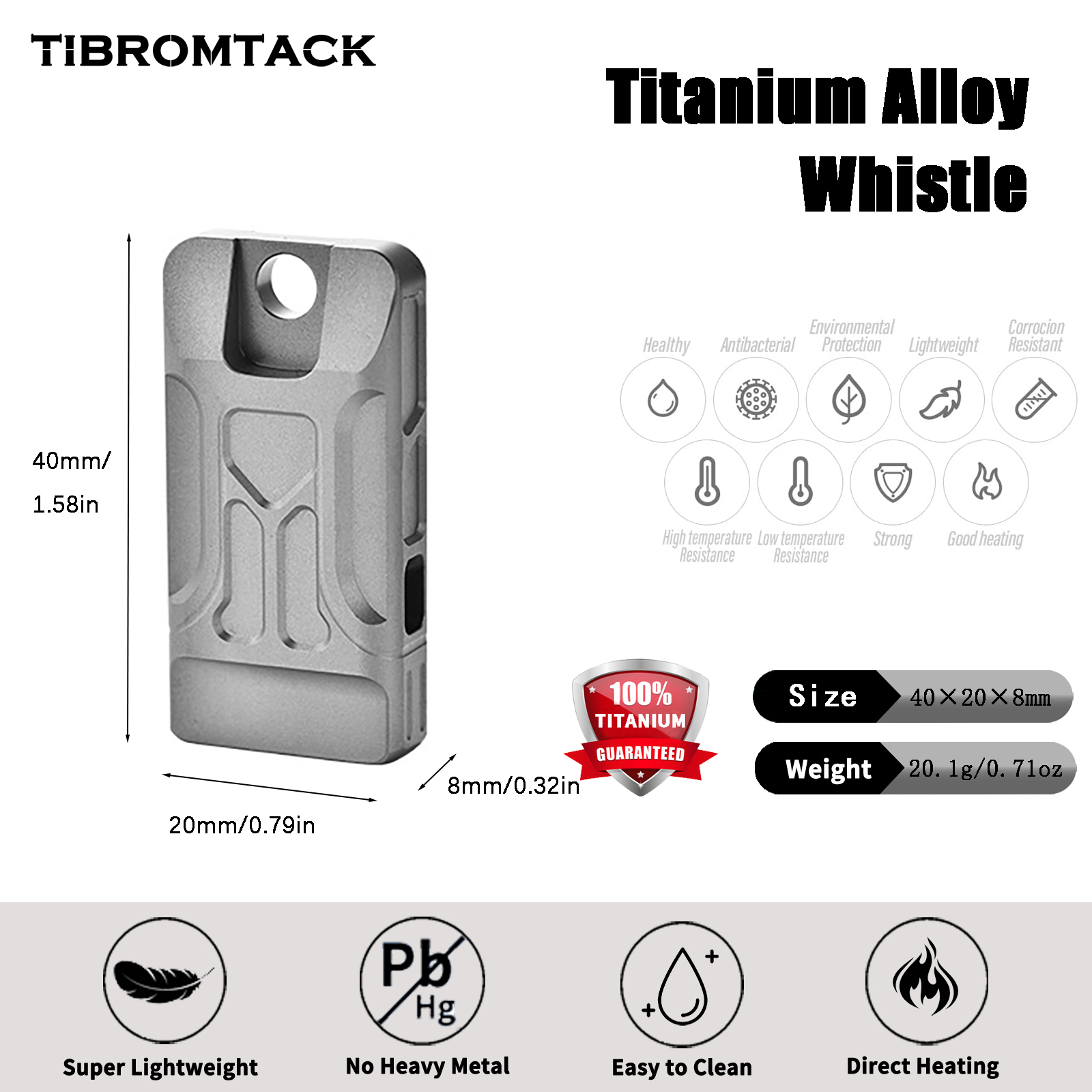Sifflet d'urgence en titane TI - Emergency Whistle Loud avis et prix