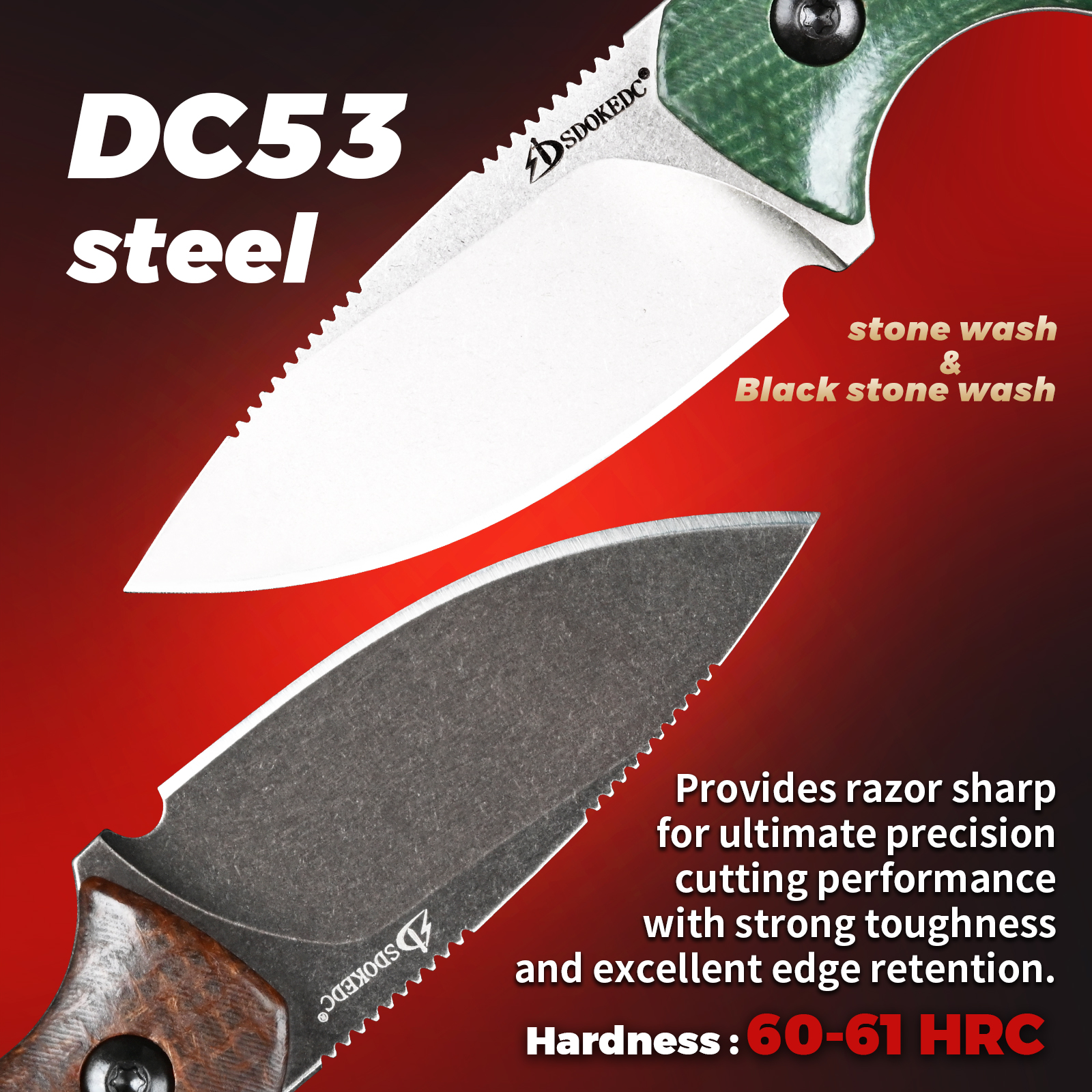 Couteau de coupe EDC en acier  - Bushcraft Knife Fixed avis et prix