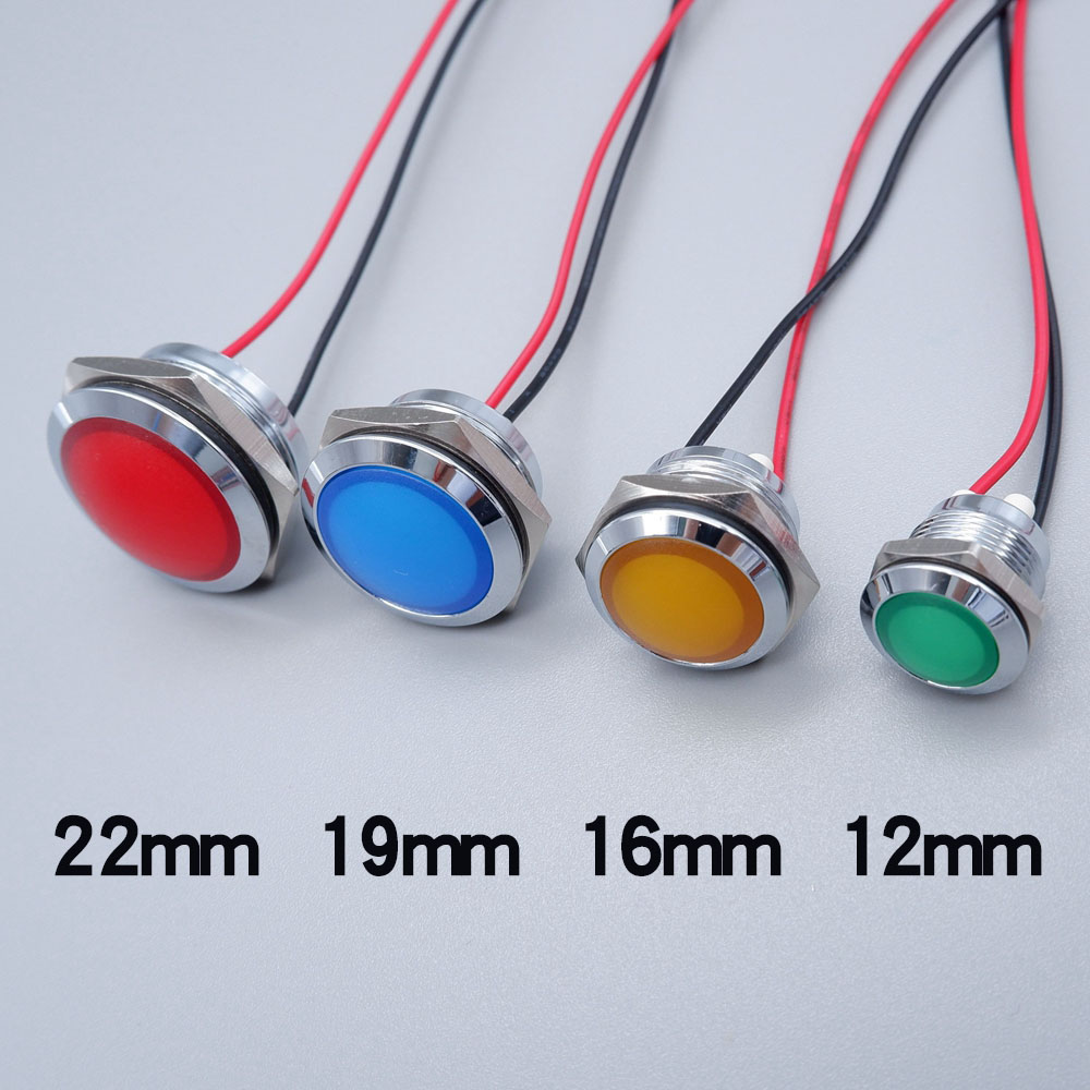 Indicateur LED en métal 12mm 1 - Signal Panel Orange avis et prix