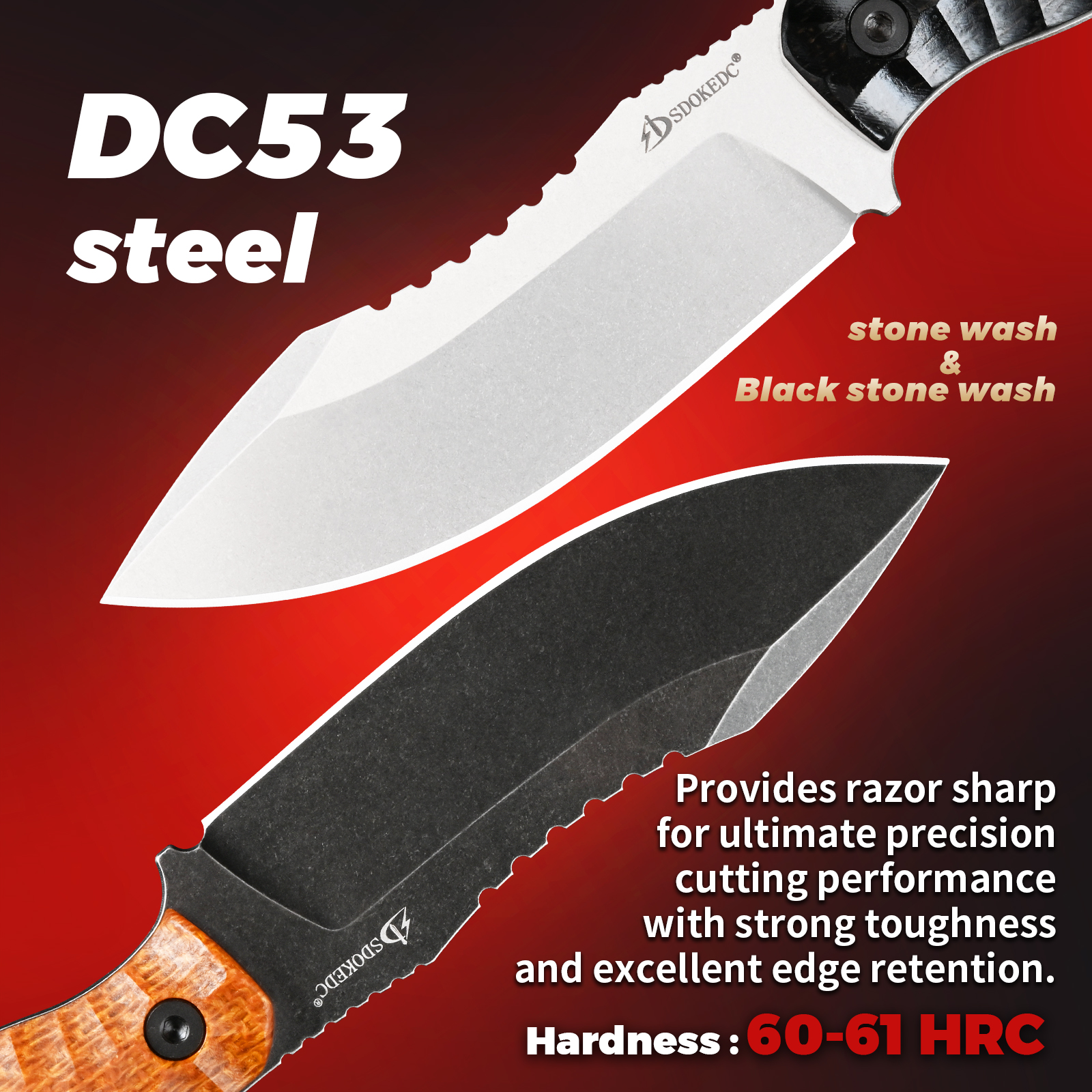 Couteau utilitaire en acier SD - Bushcraft Knife Fixed avis et prix