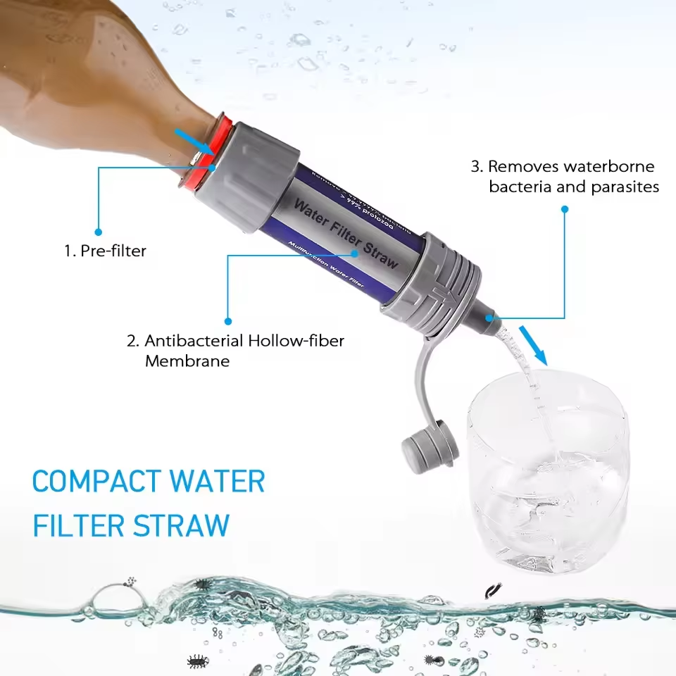 Filtre à eau portable extérieu - Water Purification Straw avis et prix