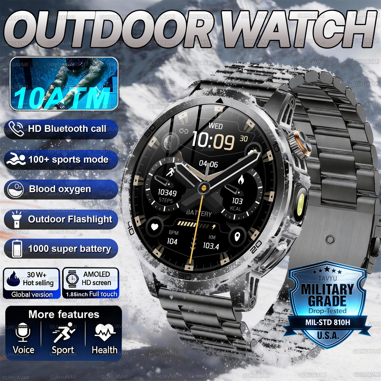 Nouvelle montre connectée d'ex - Compass Lensatic avis et prix