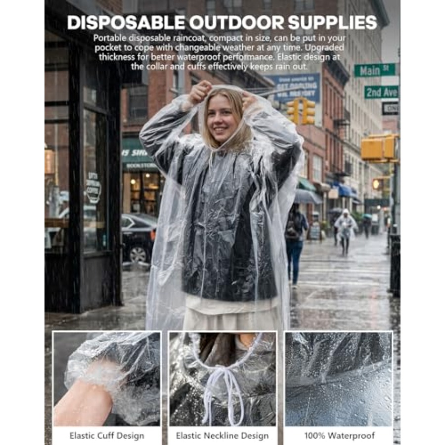 Ponchos de pluie jetables, pac - Emergency Poncho Rain avis et prix