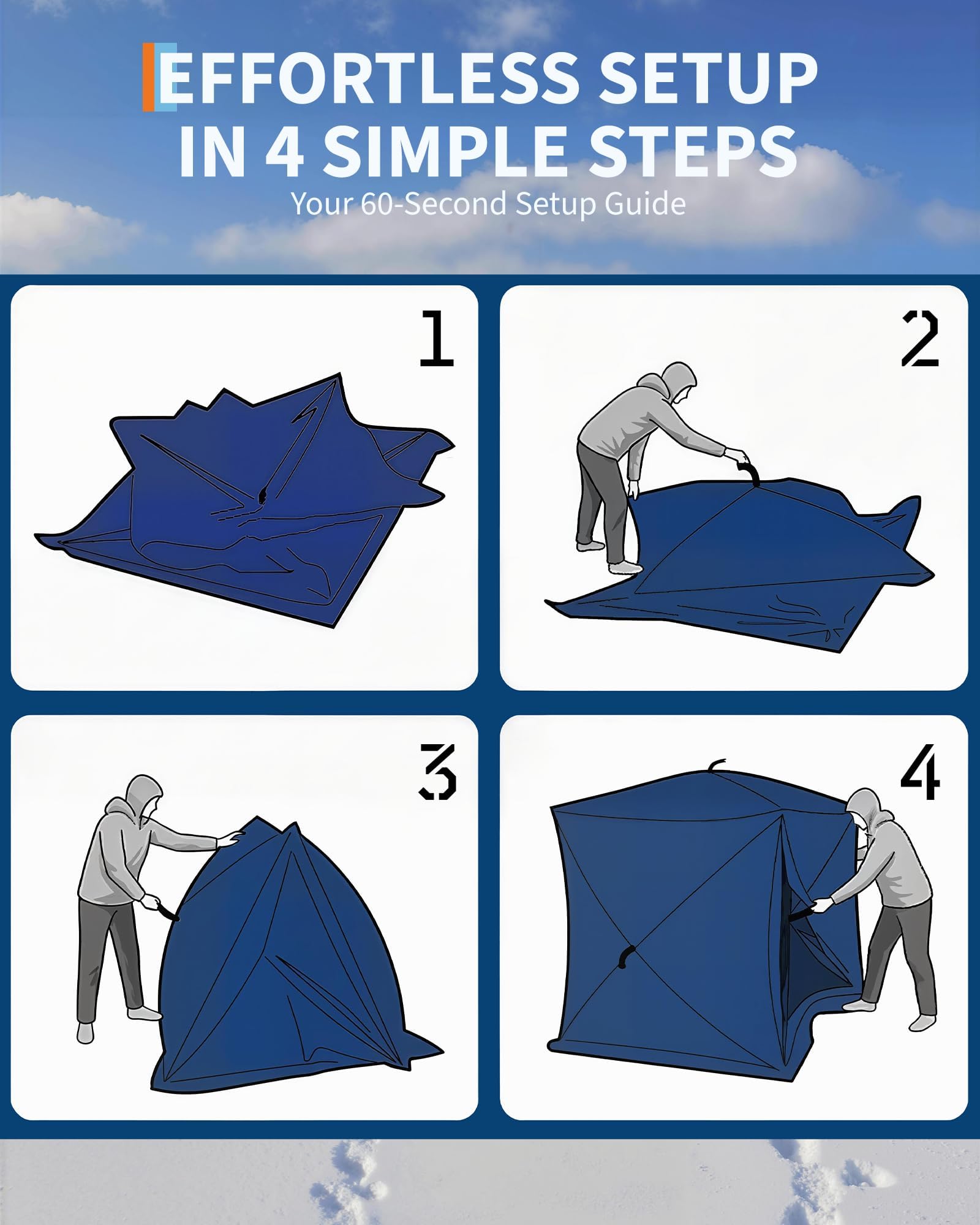 Tente de pêche sur glace pop-u - Emergency Mylar Tent avis et prix