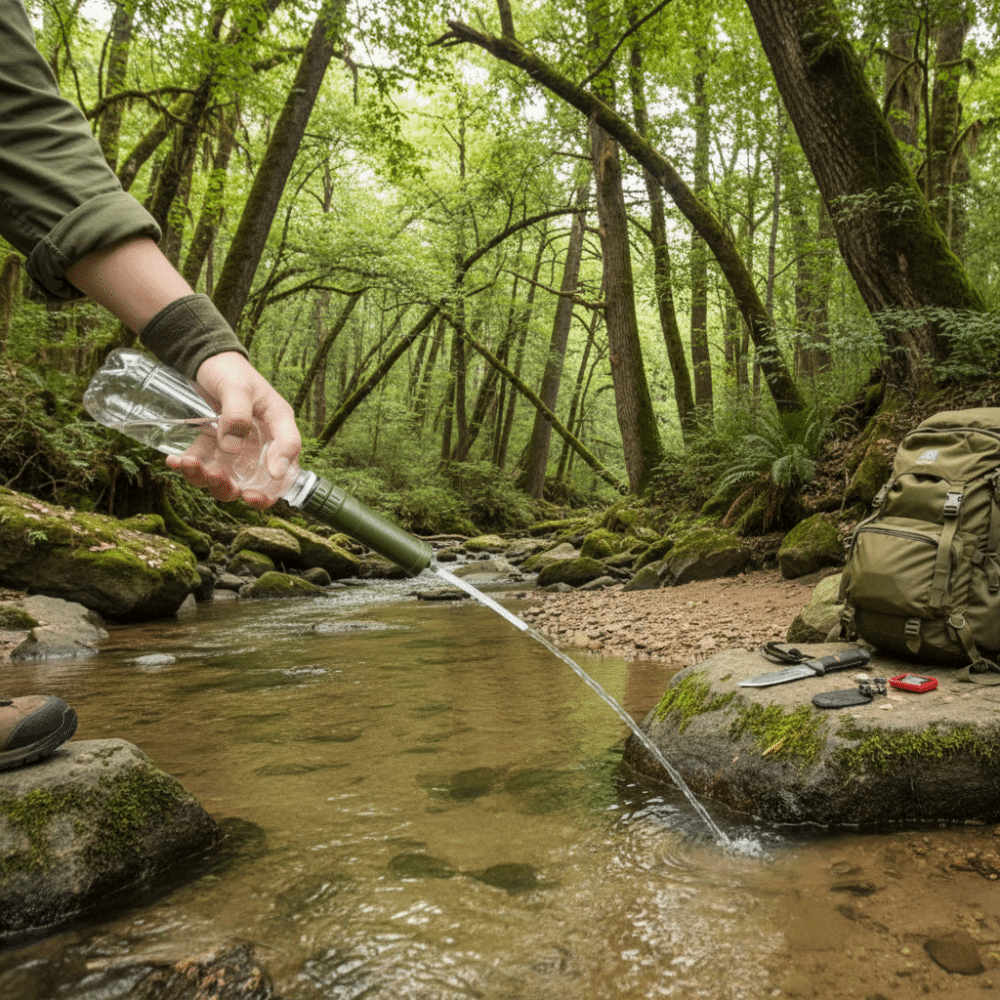 Paille filtrante à eau ABS pou - Water Purification Straw avis et prix