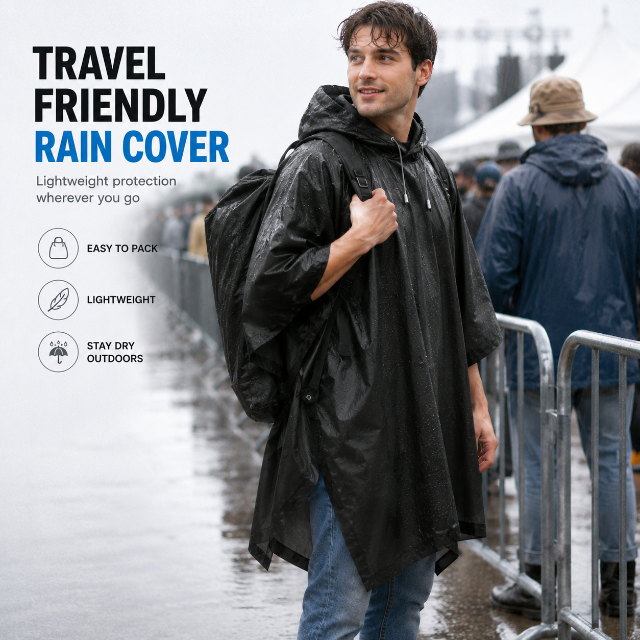 Poncho imperméable 3 en 1 avec - Emergency Poncho Rain avis et prix