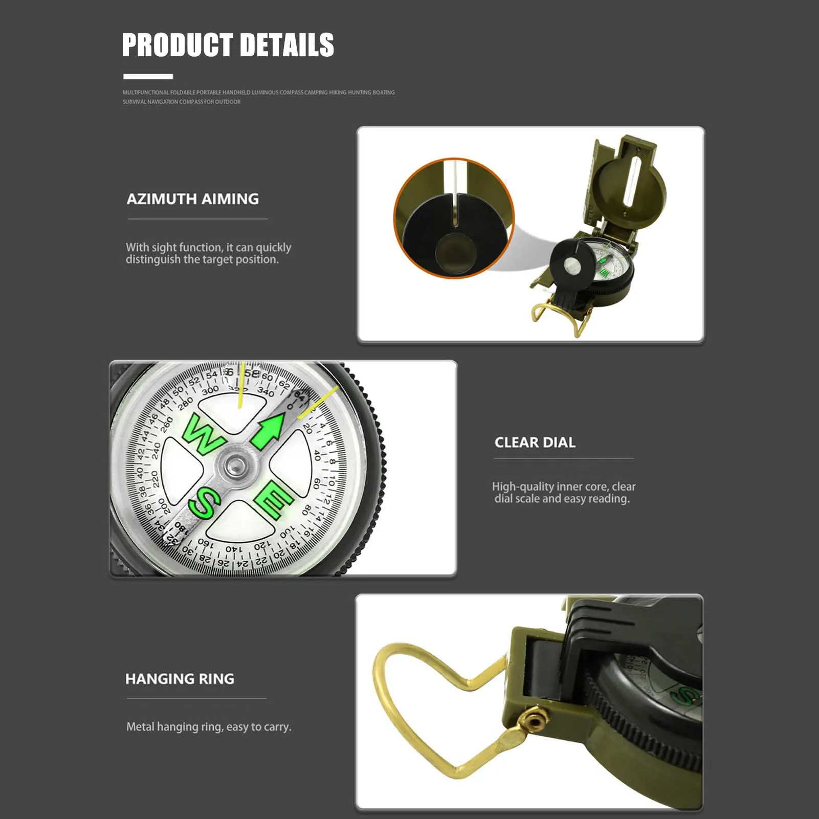 Boussole Lensatic phosphoresce - Compass Lensatic avis et prix