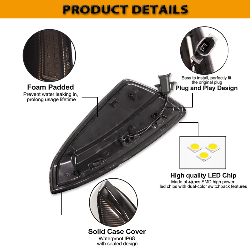 Clignotant dynamique LED, indi - Signal Panel Orange avis et prix