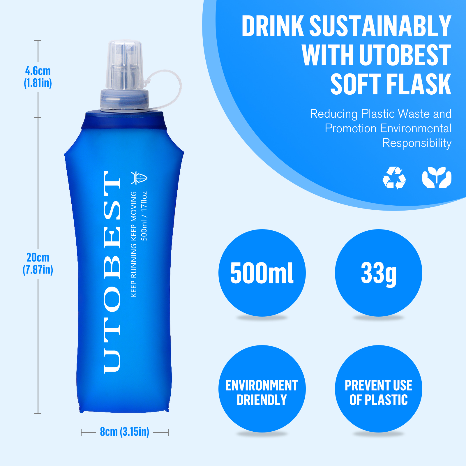 UTOBEST 250 ml 350 ml 500 ml f - Water Bag Collapsible avis et prix