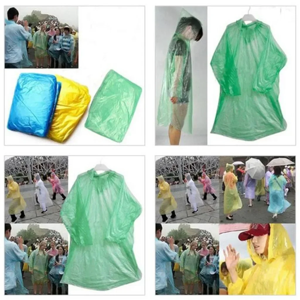 5/10PC imperméable jetable Adu - Emergency Poncho Rain avis et prix