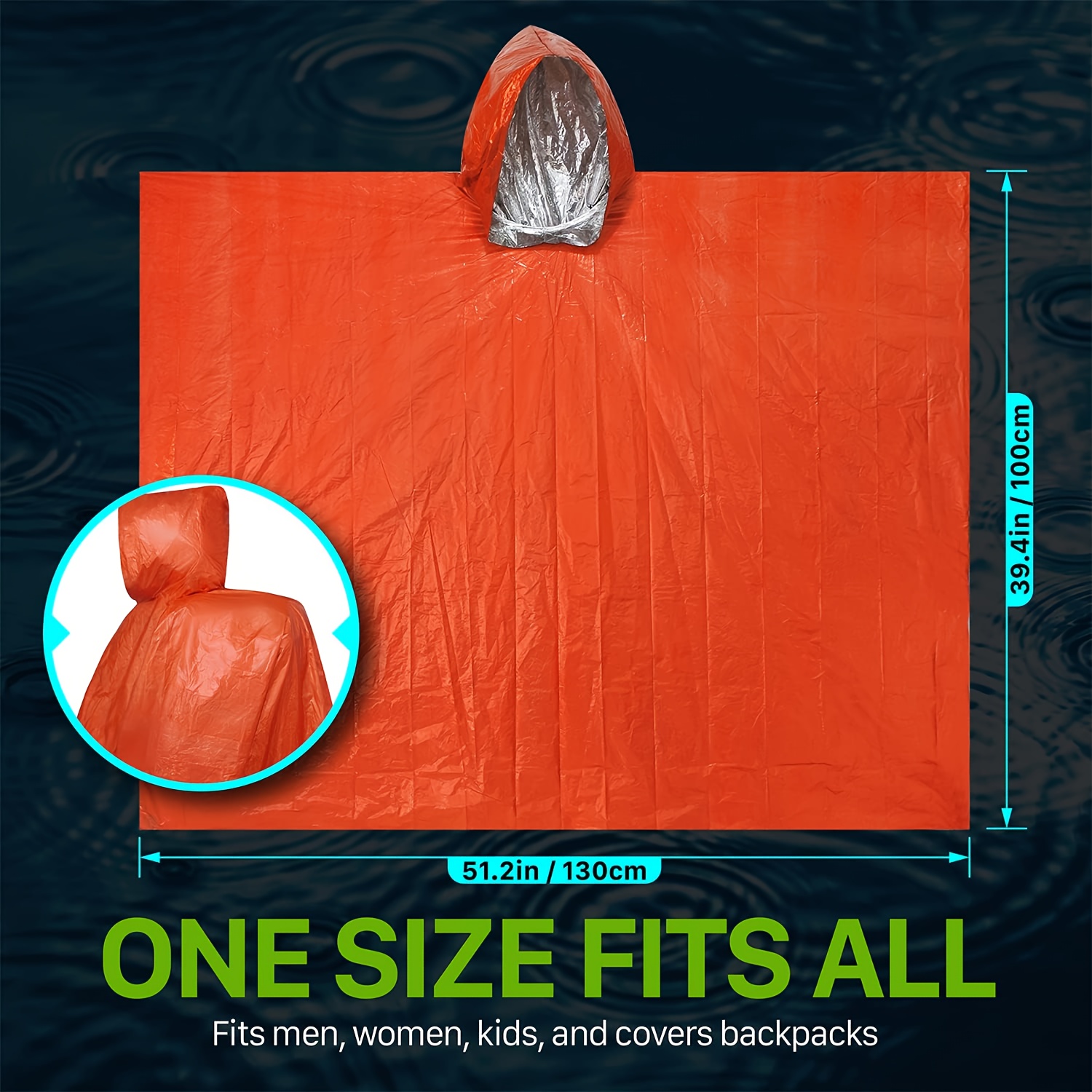 Poncho de pluie de survie d'ur - Survival Blanket Reflective avis et prix