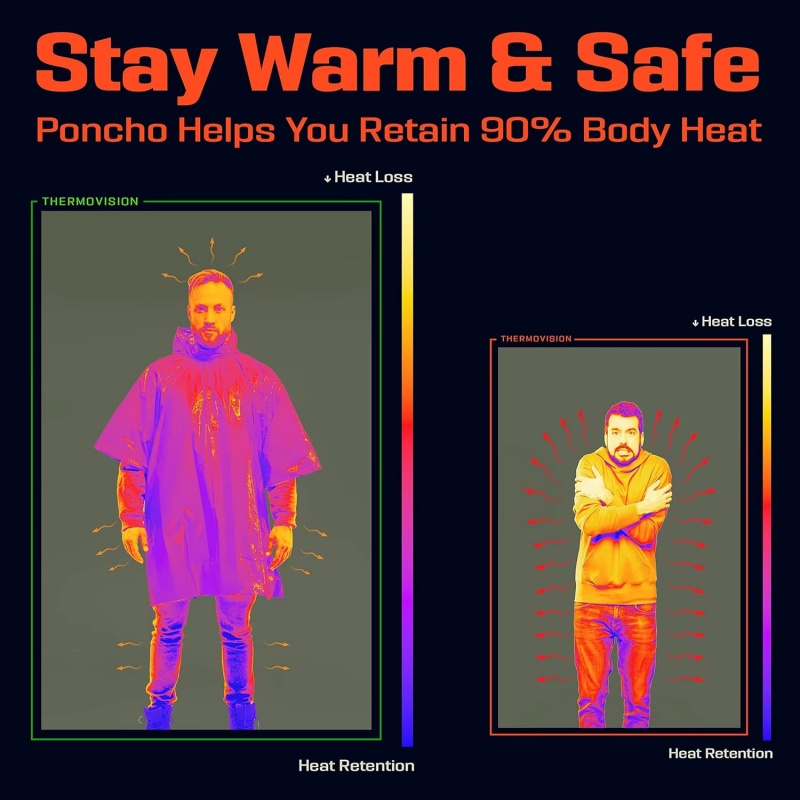 Poncho de pluie thermique jeta - Emergency Poncho Rain avis et prix